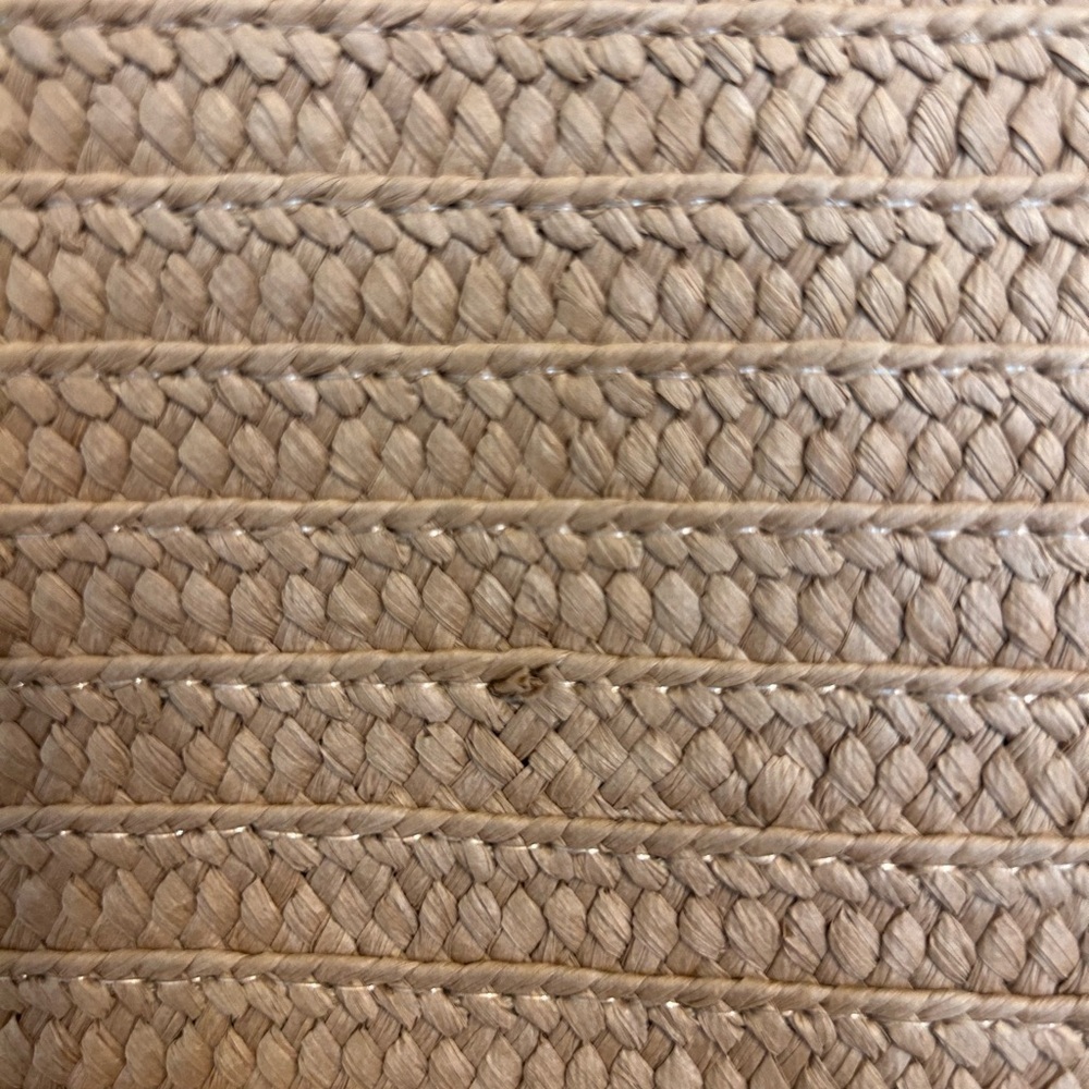 NWT Sol And Mer, Bikinis and Martinis Braided Straw Tote, Tan - Picture 7 of 7